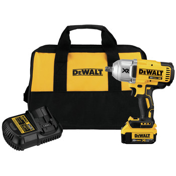 IMPACT WRENCHES | Dewalt 20V MAX XR Brushless Lithium-Ion 1/2 in. Cordless High Torque Impact Wrench with Detent Pin Anvil Kit (4 Ah) - DCF899M1